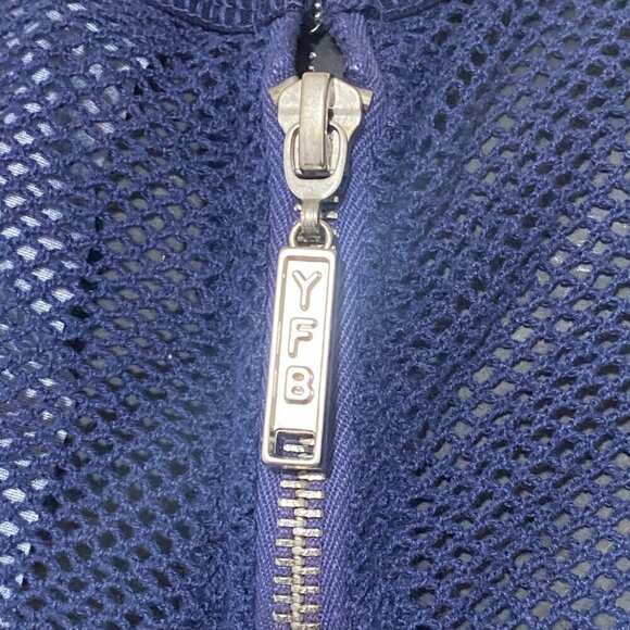 NEW YFB Fabric and Net Body-con Dress in Navy Blue Size Large - Picture 5 of 7